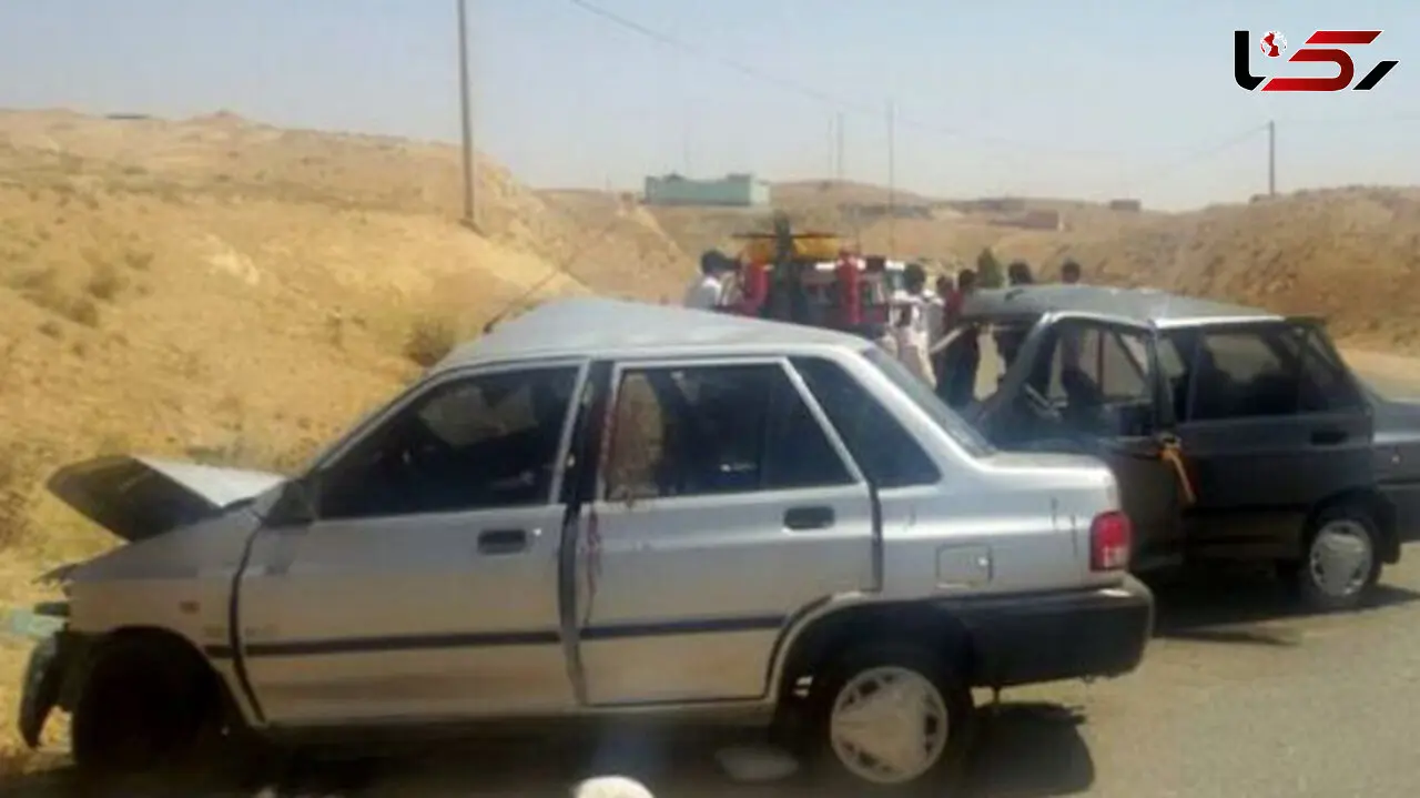4 کشته و زخمی بر اثر برخورد وحشتناک 2 پراید+ عکس