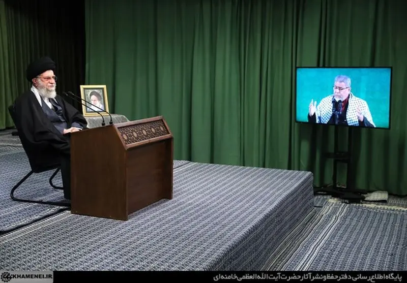 نشست تصویری رهبر انقلاب آیت الله خامنه ای با مداحان اهل‌بیت در سالروز ولادت حضرت زهرا سلام‌الله‌علیها