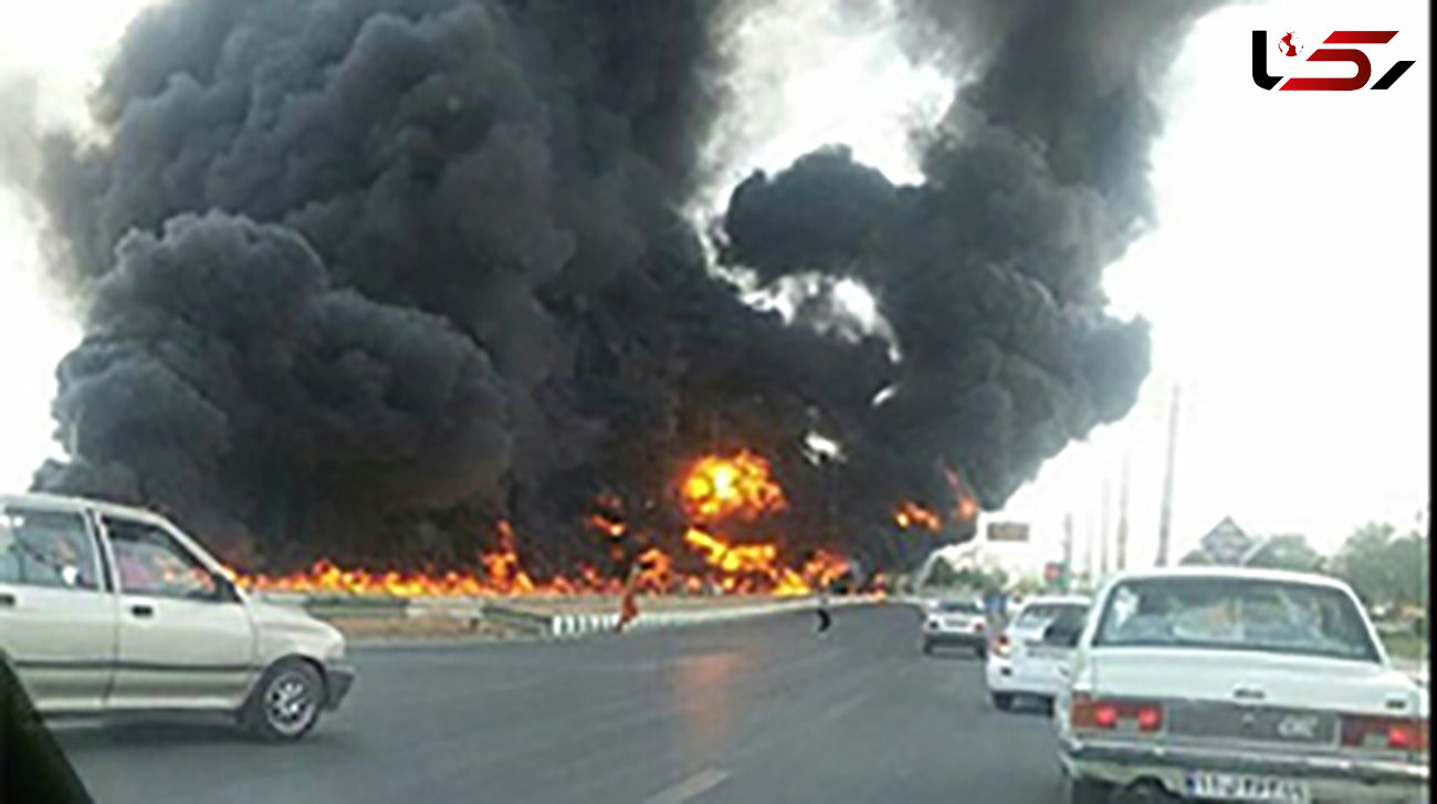 آتش سوزی ناشی از انفجار کپسول گاز مایع خودرو 
