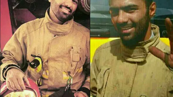 آتش نشانی که به شب عروسی اش نرسید / عروس جوان بهنام سیاهپوش به پلاسکو رفت+عکس 