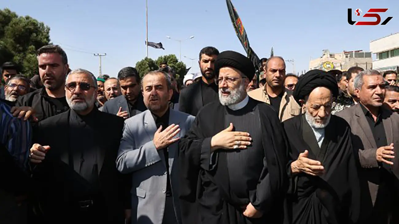 حضور رئیسی در جمع سوگواران اربعین حسینی در بیرجند