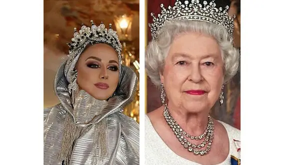 رقابت جشن تولد لاکچری در تهران و کاخ باکینگهام / کری خوانی بهنوش بختیاری با کیک 7 طبقه‌ای برای ملکه انگلیس + تصاویر