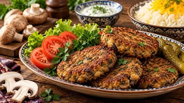 کتلت قارچ بهترین گزینه برای شام روز تعطیل