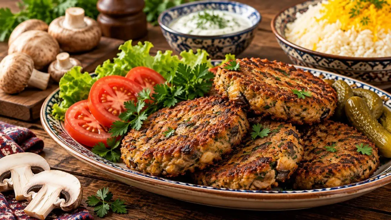 کتلت قارچ بهترین گزینه برای شام روز تعطیل