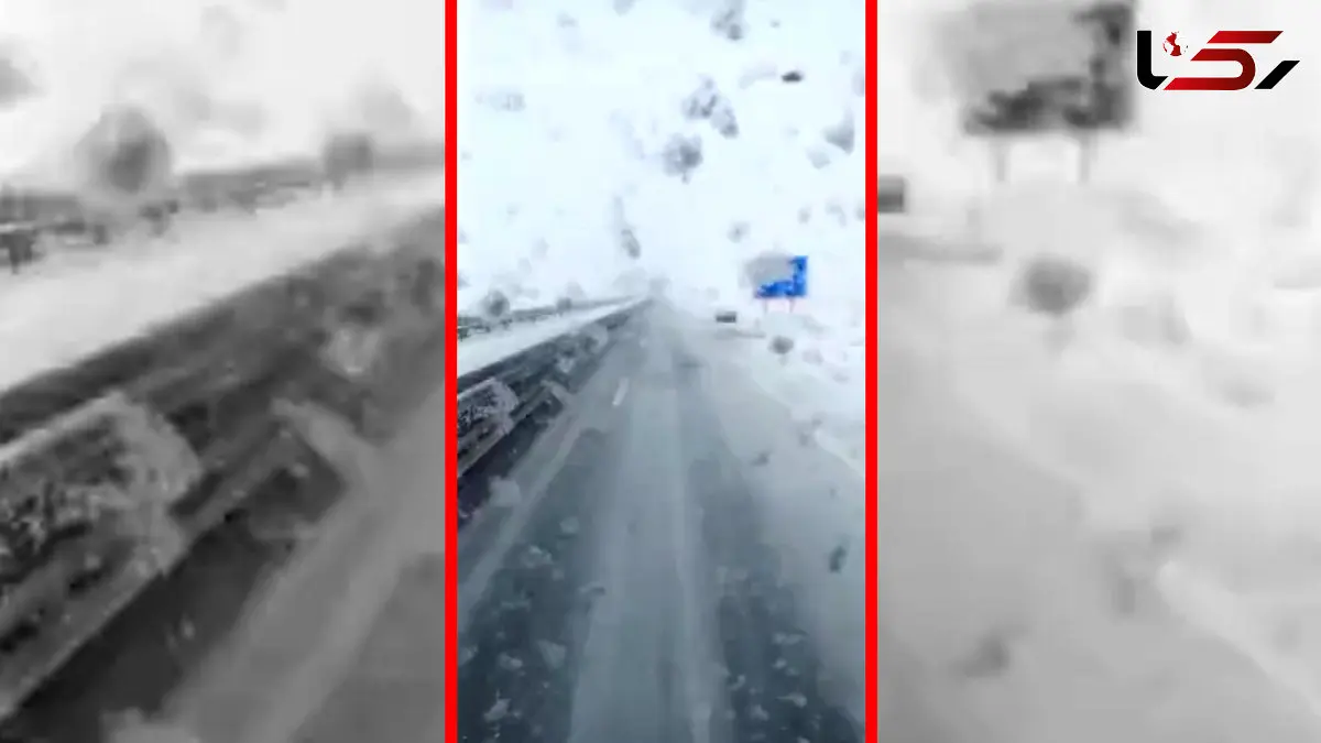 فیلم برف شدید جاده هشترود تبریز را سفیدپوش کرد