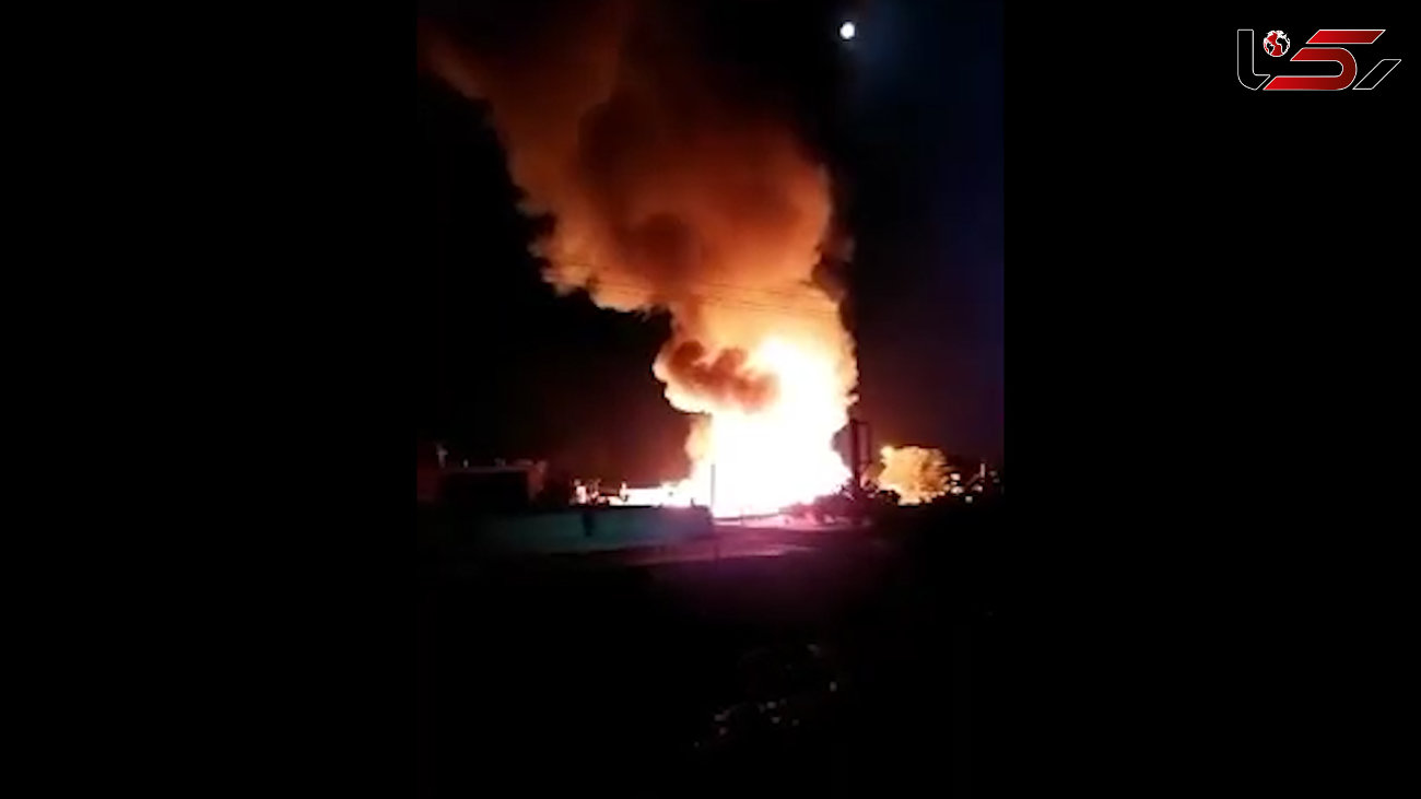 فیلم آتش سوزی بزرگ در کارگاه چوب بری / در فلاورجان رخ داد