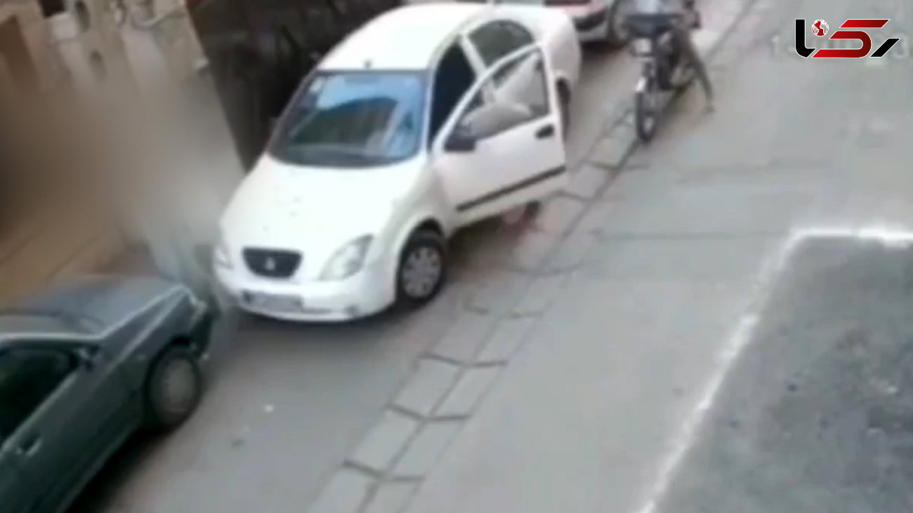 حمله قالتاق ترین زن به خودروی تیبا +فیلم