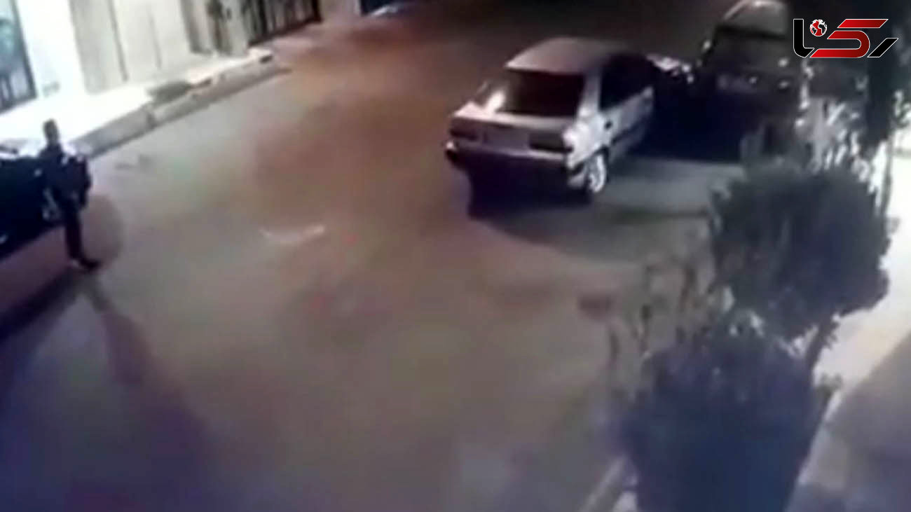 فیلمی دردناک از صحنه سرقت چراغ جلو خودرو  در 10 ثانیه