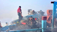 فیلم آتش سوزی هولناک 5 لنج در بندرنخل تقی عسلویه + جزییات