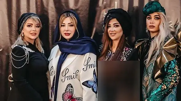 بازیگران زن در جشن تبلیغات محصولات آرایشی