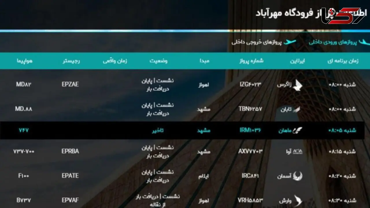 تأخیر بیش از دو ساعته پرواز ماهان و بازگشت مسافران به ترمینال