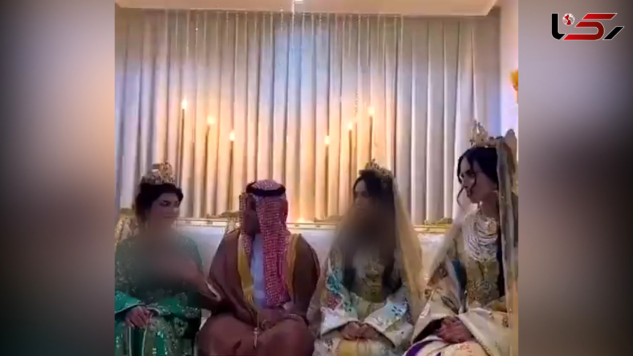 ازدواج همزمان 4 دختر زیبا با یک پسر + فیلم عروسی شوکه کننده!