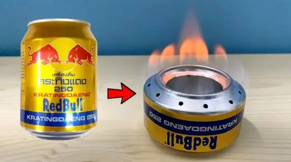 فیلم/ با این روش ساده مثل آب خوردن قوطی نوشابه را به اجاق گاز الکی تبدیل کنید! 