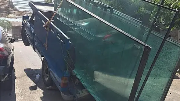 حادثه عجیب برای وانت نیسان 