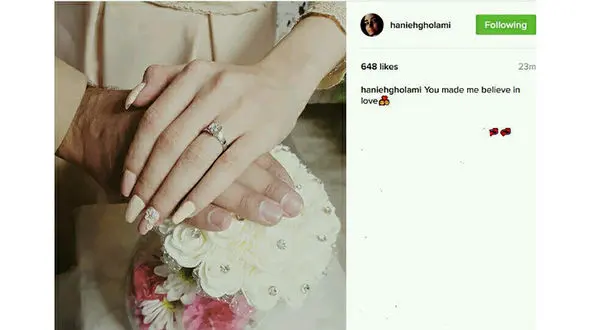 خانم بازیگر عروس شد +عکس