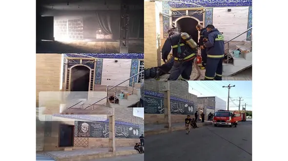  مسجد خرمشهر آتش گرفت + جزئیات