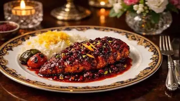 فیله زرشکی با رب انار بهترین گزینه برای ناهار مهمانی 