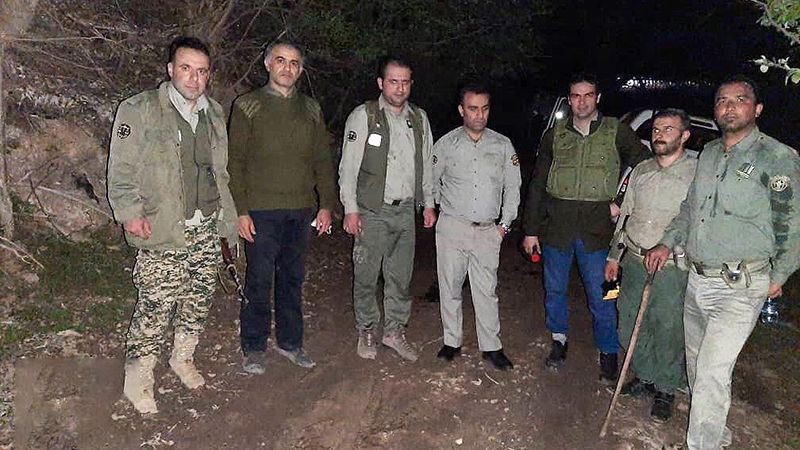نجات خرس قهوه‌ای گرفتار در تله با تلاش دامپزشک و نیروهای محیط زیست مازندران