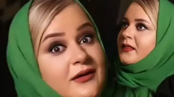 فیلم  شیطنت های نعیمه نظام دوست با خواهر کوچکترش در آشپزخانه خوشرنگخانه / توی خونه هم مثل بیرون شوخ و شنگه 