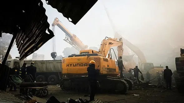 حرارت زیر آوار پلاسکو ۲۰۰ تا ۶۰۰ درجه است