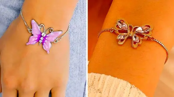 جدیدترین دستبندهای تینیجری طرح پروانه؛ ویژه نوجوانان با استایل خاص