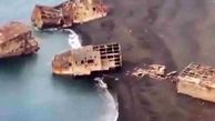 زلزله عامل بازگشت کشتی های غرق شده + فیلم