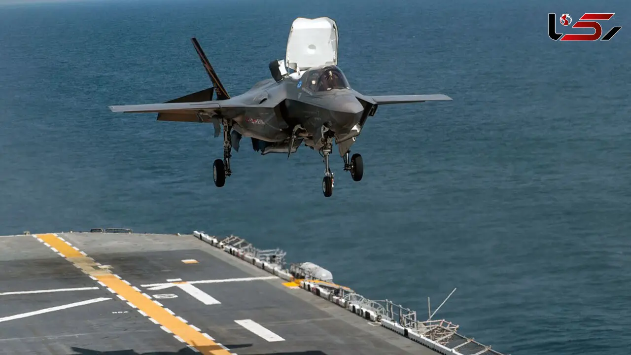 جنگنده F-35B در حالت پرواز عمودی؛ شاهکاری از فناوری نظامی + فیلم