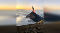 لحظه فوران یک آتشفشان از نمای نزدیک + فیلم