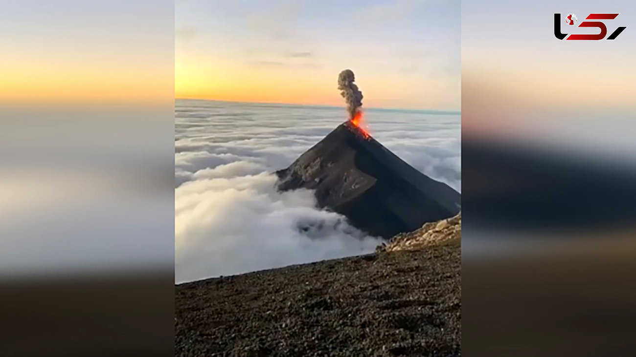 لحظه فوران یک آتشفشان از نمای نزدیک + فیلم