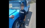 توقیف نیسان آبی با رانندگی پسربچه 12 ساله در قزوین
