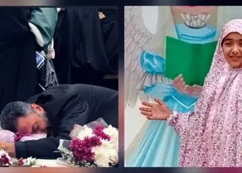 فیلم / هلما، دخترک 10 ساله لامردی، زانوهایش را بغل گرفته بود که شهید شد / دیگر کسی در خانه نیست که بابا و مامان را صدا بزند 