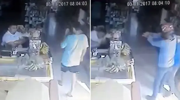 حمله ۲ مرد مسلح به یک فروشنده + فیلم و عکس