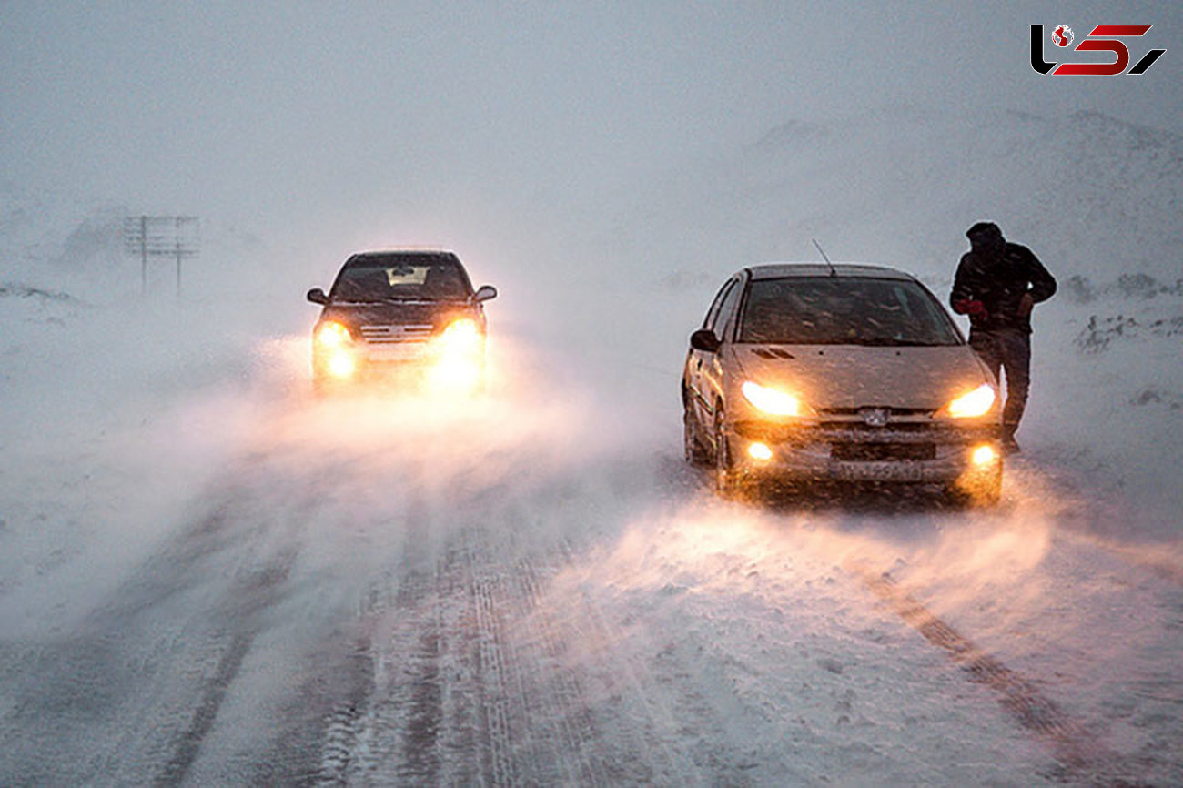 وضعیت خطرناک جاده هراز پس از بارش برف + فیلم 