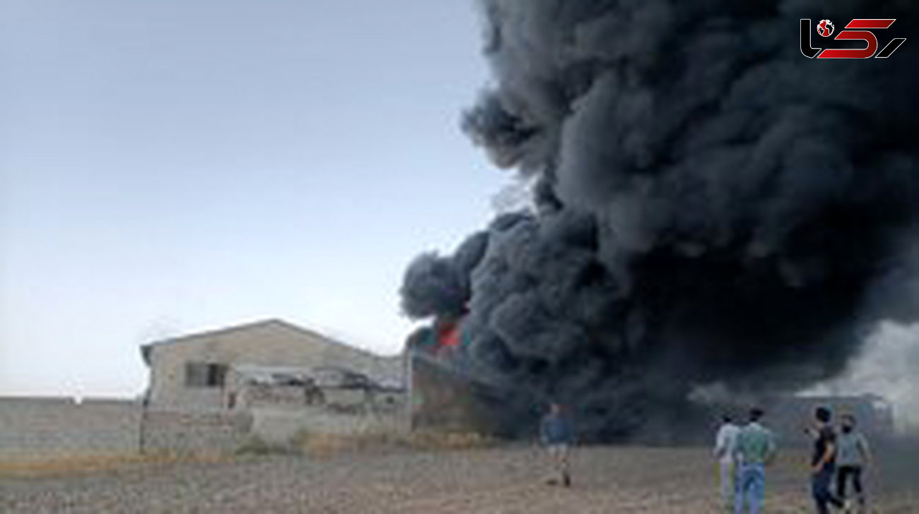  اولین فیلم از آتش سوزی کارخانه سبدسازی مشگین شهر / تلاش برای مهار آتش ادامه دارد