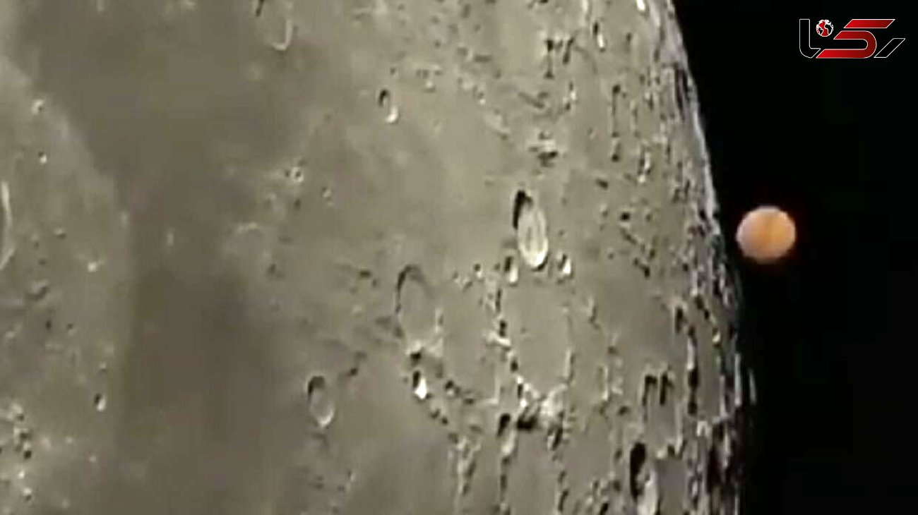فیلم دیدنی از لحظه گذر کره ماه در مقابل کره مریخ 