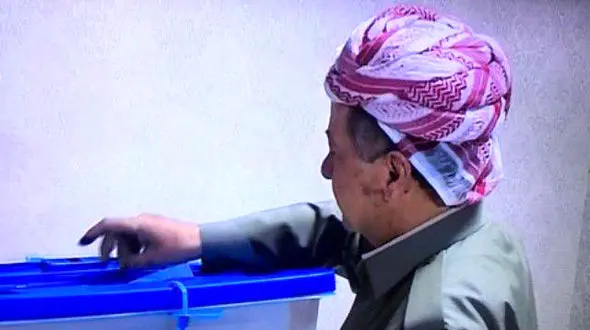 توییت بارزانی پس از شرکت در همه پرسی 