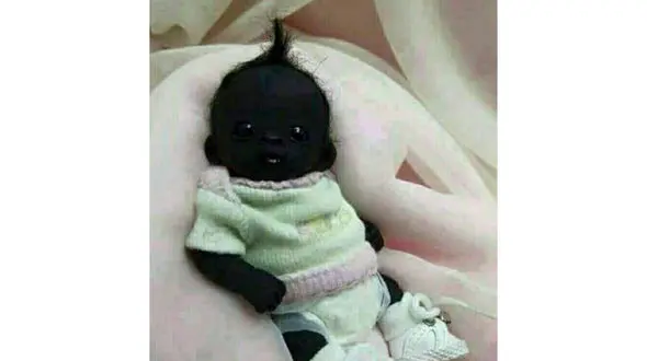 عکس / سیاه ترین نوزاد قرن 21 