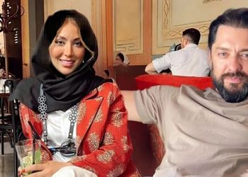 فیلم و عکس / نگاهی به میز غذاخوری لاکچری و پرده‌ی خاص با فرش اصیل ایرانی مینا مختاری و بهرام رادان ! / خانم ملکه سلیقه ایران حرف نداره !