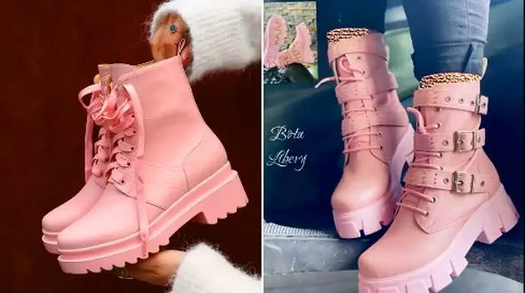 استایل خاص پاییزی با بوت صورتی مینیمال؛ 15 مدل برتر را بشناسید