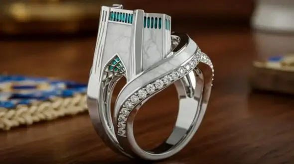 عکس ها / خلاقیت حماسه ساز جواهرساز ایرانی با انگشترهایی الهام گرفته از برج آزادی/ نماد معماری ایرانی روی انگشتان شما !