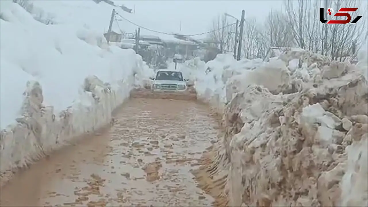 انتقال هوایی بسته های غذایی و امدادی به مناطق محاصره در برف چهارمحال و بختیاری