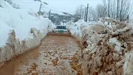 انتقال هوایی بسته های غذایی و امدادی به مناطق محاصره در برف چهارمحال و بختیاری