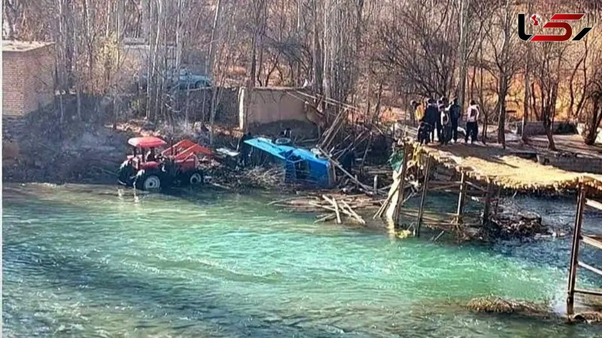 فروپاشی پل معلق گرم‌دره بر روی رودخانه زاینده‌رود