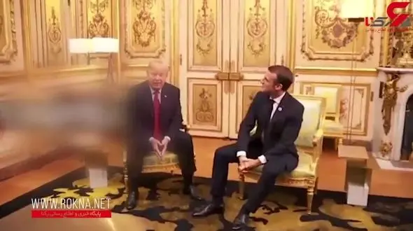 عکس العمل رئیس جمهور فرانسه در مقابل رفتار سرد ترامپ + فیلم