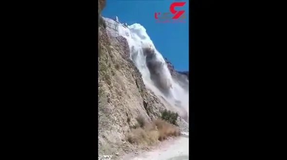 لحظه‌‎ی لبریز شدن سد کازرون+فیلم