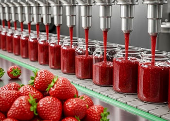فیلم / چگونه مربای توت‌فرنگی در کارخانه‌های پیشرفته آمریکا تولید می‌شود؟