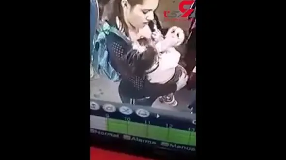 اقدام وحشیانه یک مادر با نوزادش +فیلم