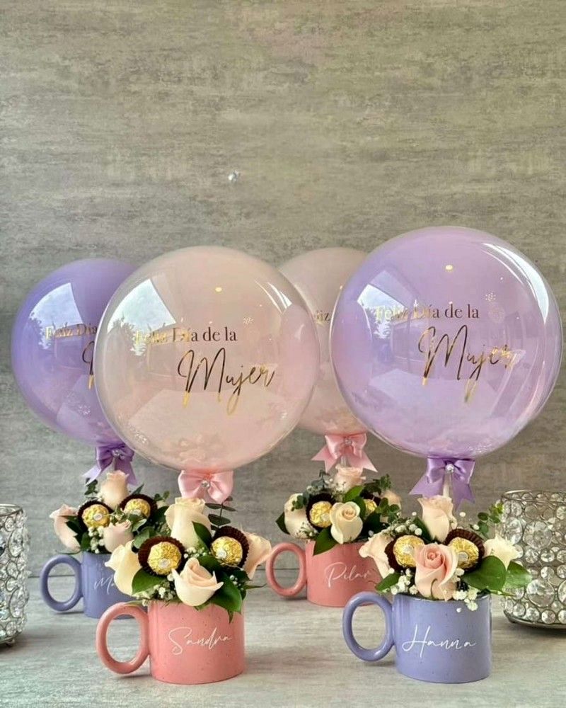 باکس گل بادکنک دار | 25 باکس گل بادکنک دار برای تولد و نوزاد بسیار جذاب در همه سبک و اندازه