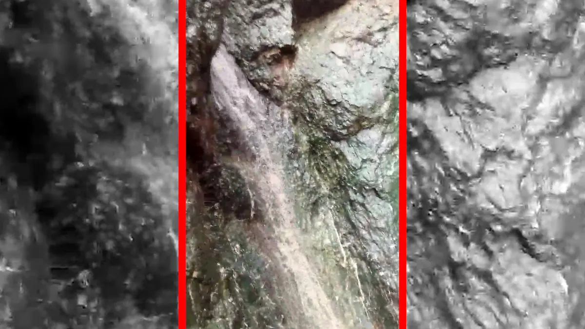 فیلم آبشار چهارده بیرجند بعد از بارندگی های امروز