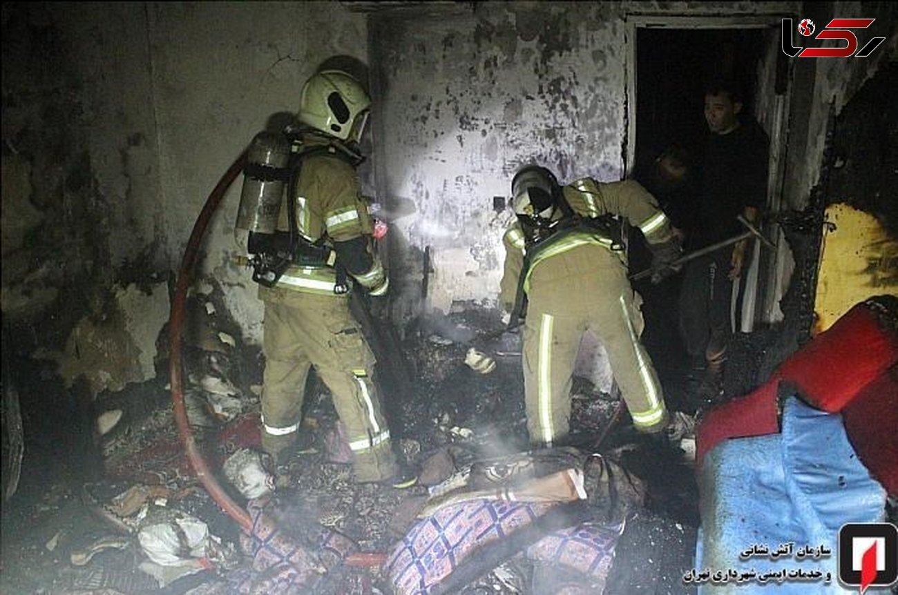 پدر فداکار همسر و ۳ فرزند از میان شعله‌های آتش خارج کرد / در خاوران رخ داد + تصاویر 